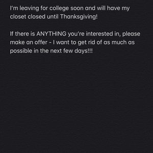 CLOSET CLOSING SOON!